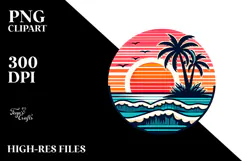 Retro Tropical Island Sunset, 20 oz Tumbler Product Image 2