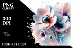 Colorful Flowers,Summer Sticker Clipart Product Image 3