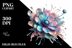 Colorful Violet Anemone,Summer Flower Clipart Product Image 3