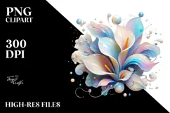 Pastel Calla Lily with Metallic Insertions, High-Res PNG Product Image 2