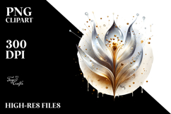 Abstract Snowdrop Material PNG Product Image 2