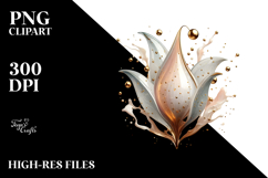 Abstract Glossy Snowdrop Material PNG Product Image 2