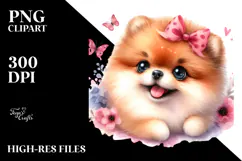 Watercolor Baby Pomeranian PNG Product Image 2