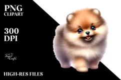 Watercolor Baby Pomeranian PNG Product Image 2