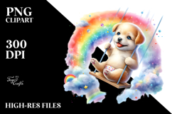 Colorful Baby Dog on Rainbow Product Image 2