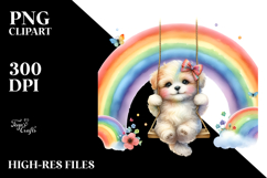 Colorful Baby Dog on Rainbow Product Image 2
