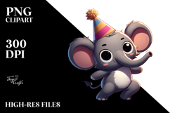 Silly Cartoon Elephant Dancing PNG Product Image 2