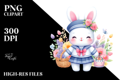 Baby Bunny Sailor Suit Cute Clipart Product Image 2