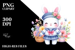 Baby Bunny Sailor Suit Cute Clipart Product Image 3