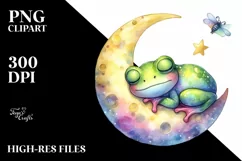 Colorful Baby Frog | Summer Clipart Product Image 1