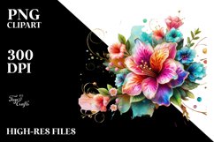 Watercolor Luxury Flower Splash Clipart Product Image 3