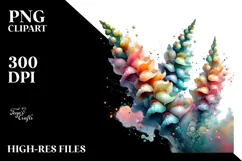 Abstract Vibrant Snapdragon, Transparent PNG Product Image 2