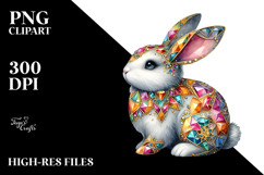 Colorful Bunny PNG Product Image 2
