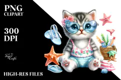 Baby Kitten Beachwear PNG Product Image 2