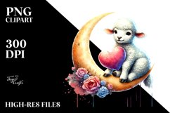 Lamb with Big Heart PNG Product Image 2