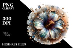 Glossy Petunia with Golden Insertions | Sublimation | Product Image 1