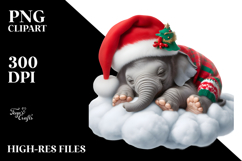 dressed Elephant Watercolor Sleeping Cloud Product Image 2