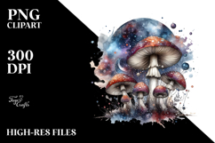 Detailed Mystical Celestial Mushroom, Transparent PNG Product Image 2