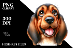 Cute Bloodhound, Watercolor PNG Product Image 2