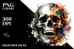 Skulls with Splashes, Transparent PNG Product Image 2