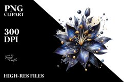 Glossy Lobelia with Golden Insertions | Sublimation | Product Image 1