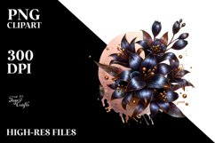 Shiny Golden Lobelia Watercolor | Sublimation | Clipart Product Image 3