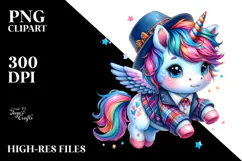 Jumping Baby Unicorn PNG Product Image 2