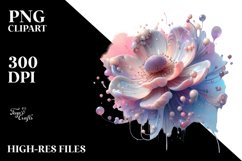 Glossy Anemone with Metallic Insertions PNG Product Image 1