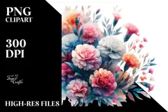 Colorful Carnation PNG Product Image 2