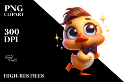 Ridiculously Cute Bird Dancing, White Background PNG Product Image 2