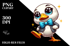 Sparkling Duck with Bow Tie, PNG Product Image 2