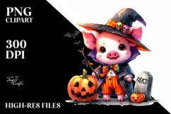 Cute Baby Pig Halloween Costume | Clipart Product Image 3