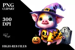 Cute Baby Pig Halloween Costume | Clipart Product Image 1