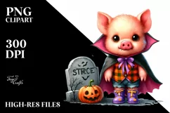 Cute Baby Pig Halloween Costume | Clipart Product Image 3