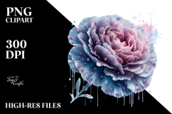 Carnation Flower with Metallic Insertions, Transparent PNG Product Image 2