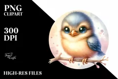 Cute High-Details Bird with Big Eyes PNG Product Image 1