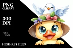 Funny Duck Dove Hat Happy | Sublimation | Clipart Product Image 3