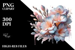 Abstract Pastel Glossy Freesia | Sublimation | PNG Clipart Product Image 3