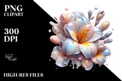 Abstract Pastel Glossy Freesia | Sublimation | PNG Clipart Product Image 3