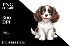 Cute English Springer Spaniel with Big Eyes PNG Product Image 2