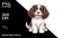 Watercolor Cute English Springer Spaniel, Transparent PNG Product Image 2