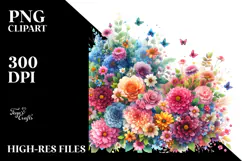 Colorful Flower Painting PNG Product Image 2