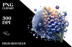 Abstract Golden Hyacinth PNG Product Image 2