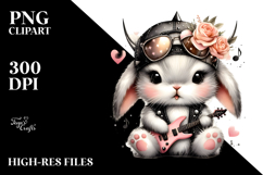 Cute Rocking Baby Bunny PNG Product Image 2