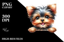 Enthusiastic Funny Yorkshire Terrier Watercolor Product Image 1