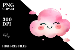 Pinkish Whimsical Cloud, PNG Product Image 2