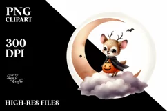Cute Baby Deer Halloween PNG Product Image 3