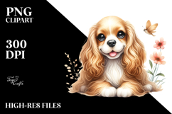 Cute Cocker Spaniel with Big Eyes PNG Product Image 2