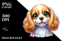 Cute Cocker Spaniel with Big Eyes PNG Product Image 2
