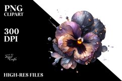 Abstract Pansy | Glossy Clipart Product Image 3